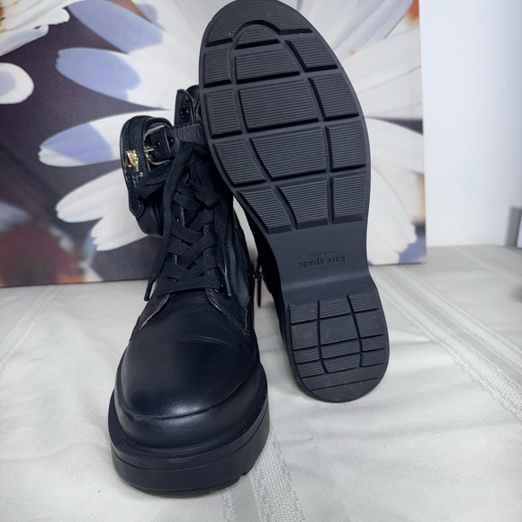 Kate Spade New York WINONA Combat Boots Women’s 8 Black - Picture 4 of 7